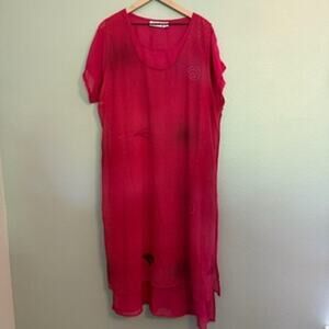 vintage kirpa short sleeve maxi dress size 2X